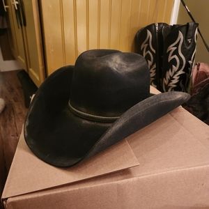 Stetson Boss of the Plains NWT Black Distressed Cowboy Western Hat